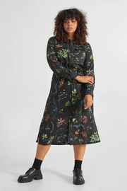 Shirt Dress Falsterbo Night Florals Black