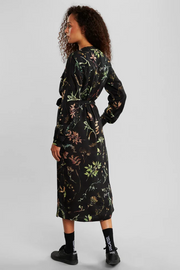 Shirt Dress Falsterbo Night Florals Black