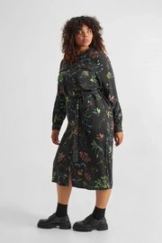 Shirt Dress Falsterbo Night Florals Black