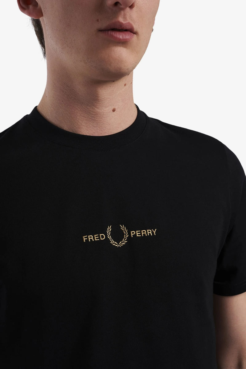 Embroidered T-Shirt Black