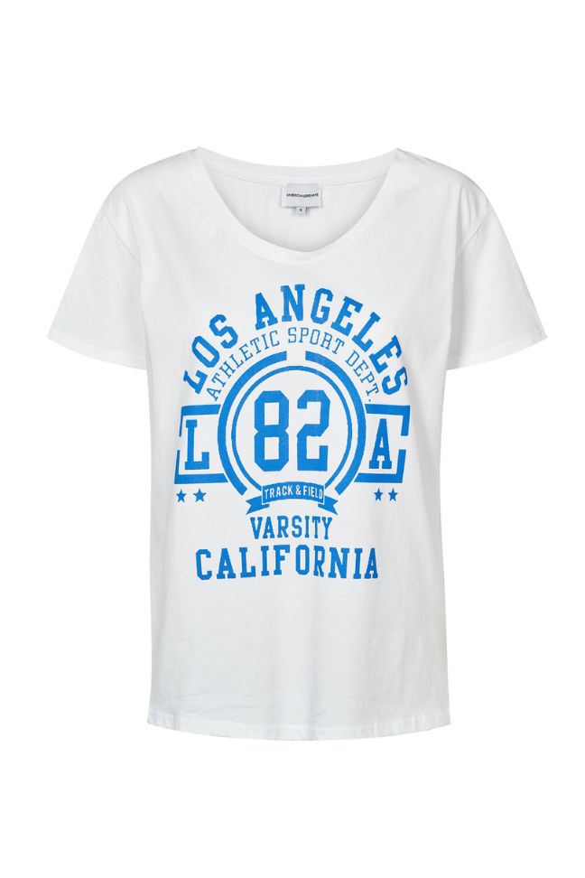 T-Shirt LA California W/Sky Blue Letters