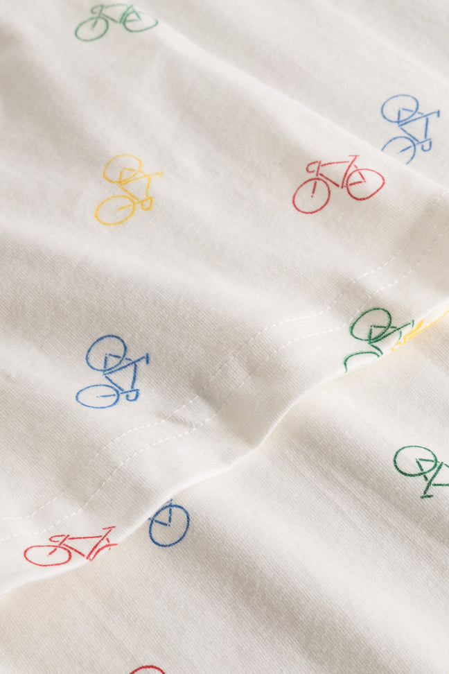 Stockholm Bike Pattern Off-White