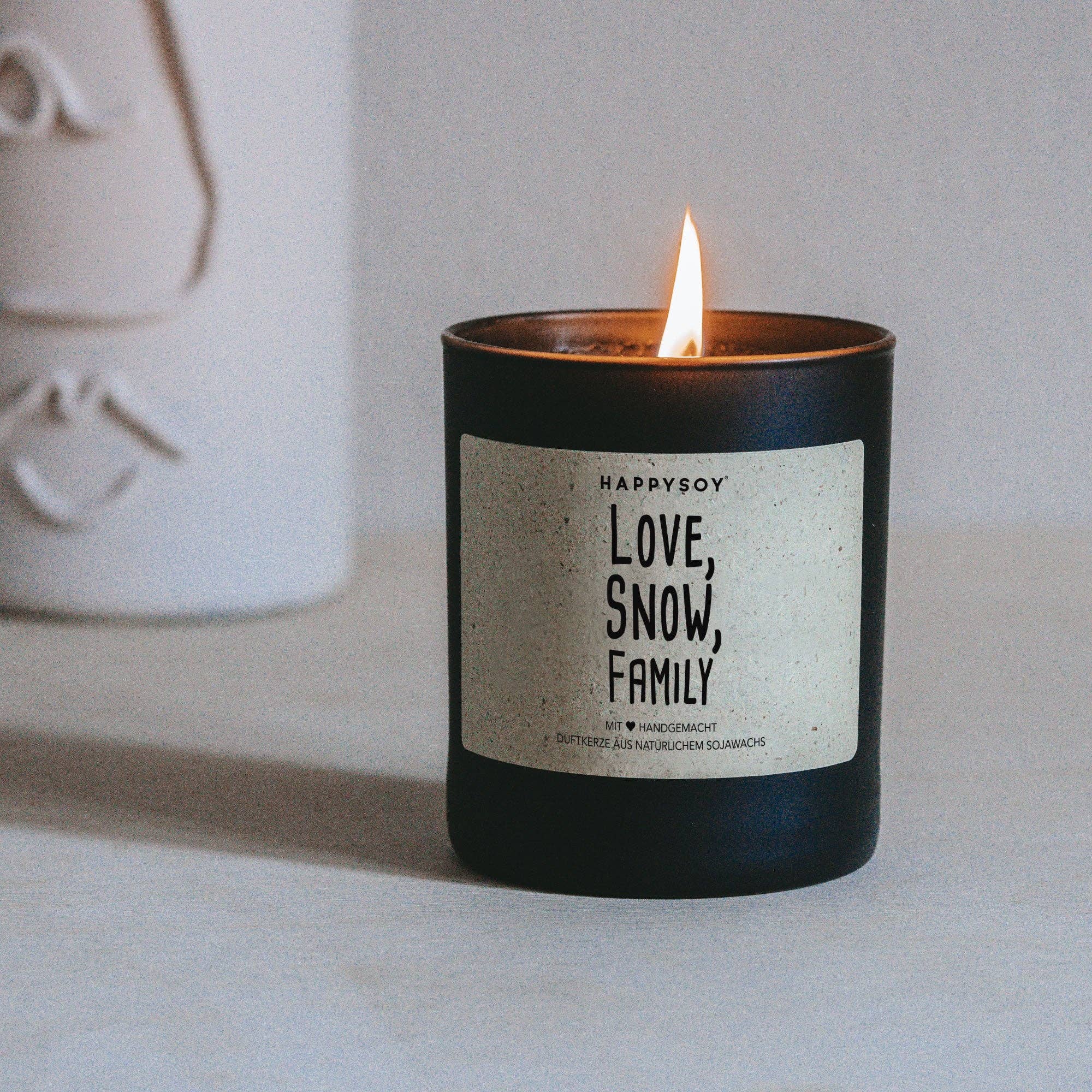 Scented candle | Love, Snow, Family Happysoy