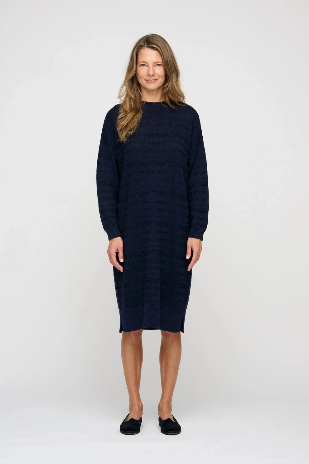 Hazel Knit Dress - Dark Navy moshi moshi mind