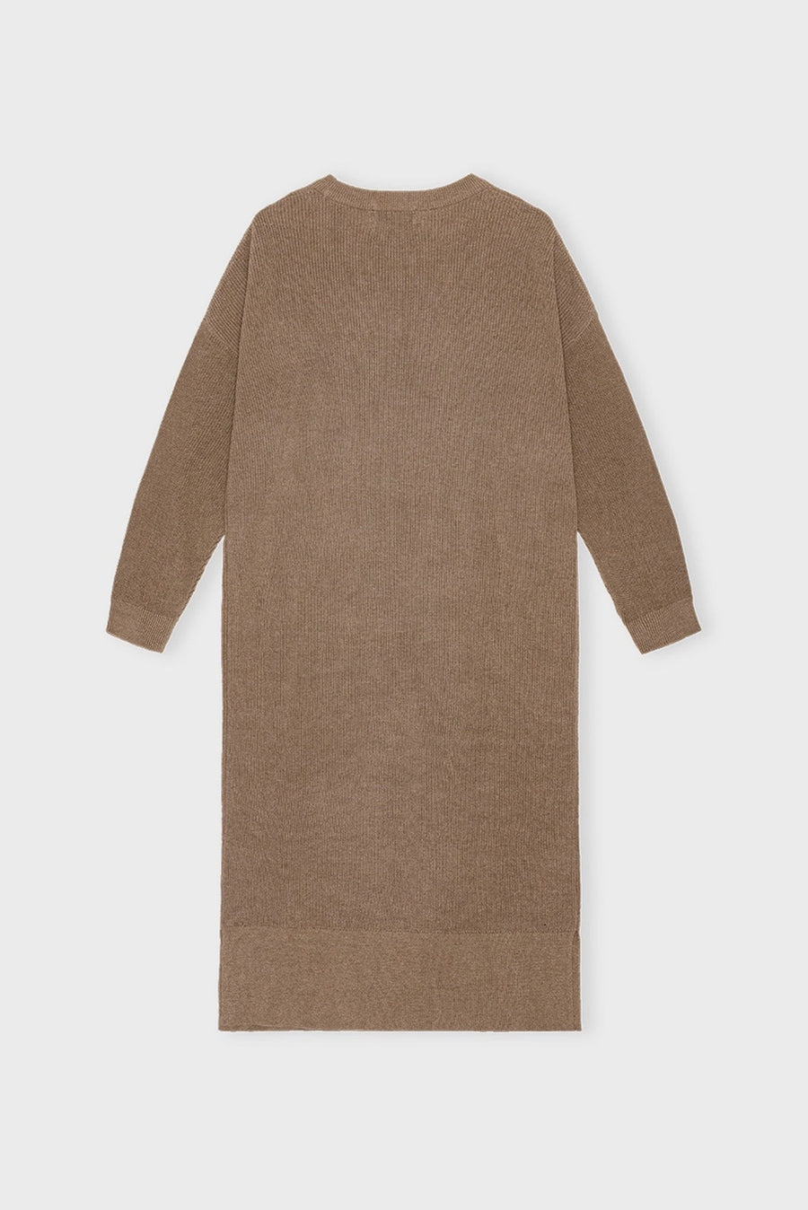 Zona Rib Knit Dress - Taupe Melange