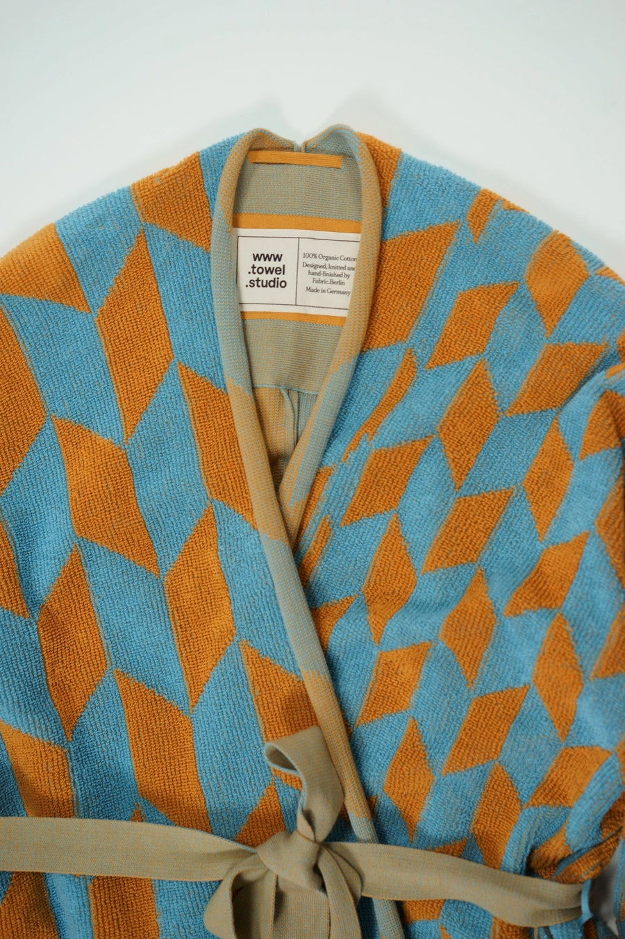 Knitted Bathrobe | Caramel & Sky | Arrow Tail