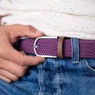 Elastic Braided Belt Plum BILLYBELT