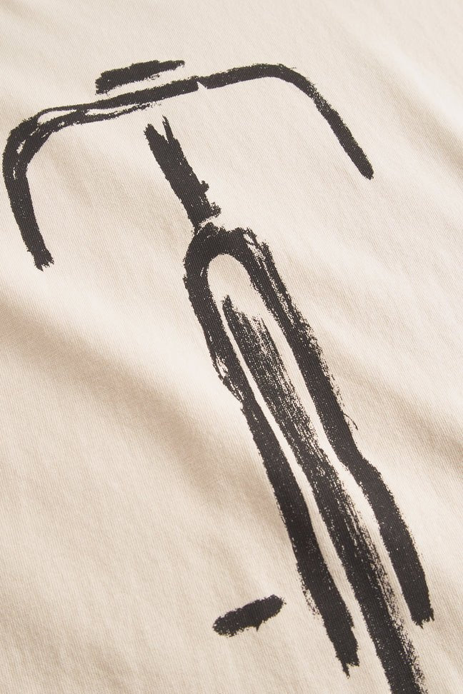 T-shirt Stockholm Bike Front Oat White Dedicated