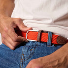 Solid elastic braided belt - Cherry tomato BILLYBELT