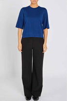 AnemoneBBGliandra knit - Petrol Blue Bruuns Bazaar