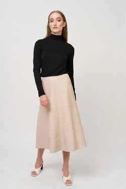 Catalina Fraya Leather Skirt Chateau Grey