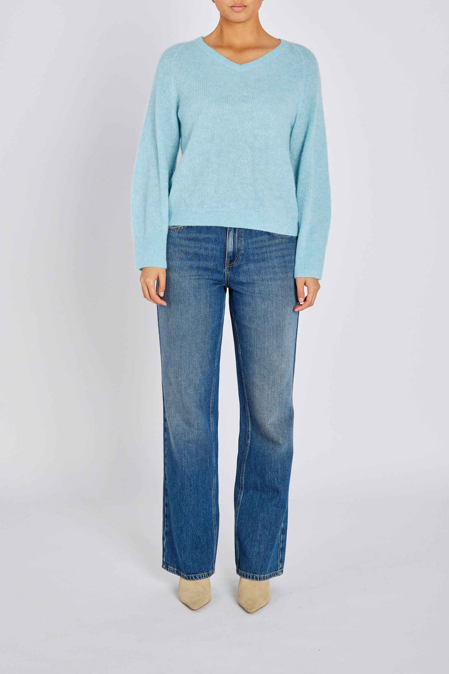 FluffyBBAmera knit - Light Blue Bruuns Bazaar