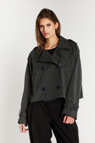 Bruuns Bazaar Trenchcoat OncocaBBShort, väriltään Grey