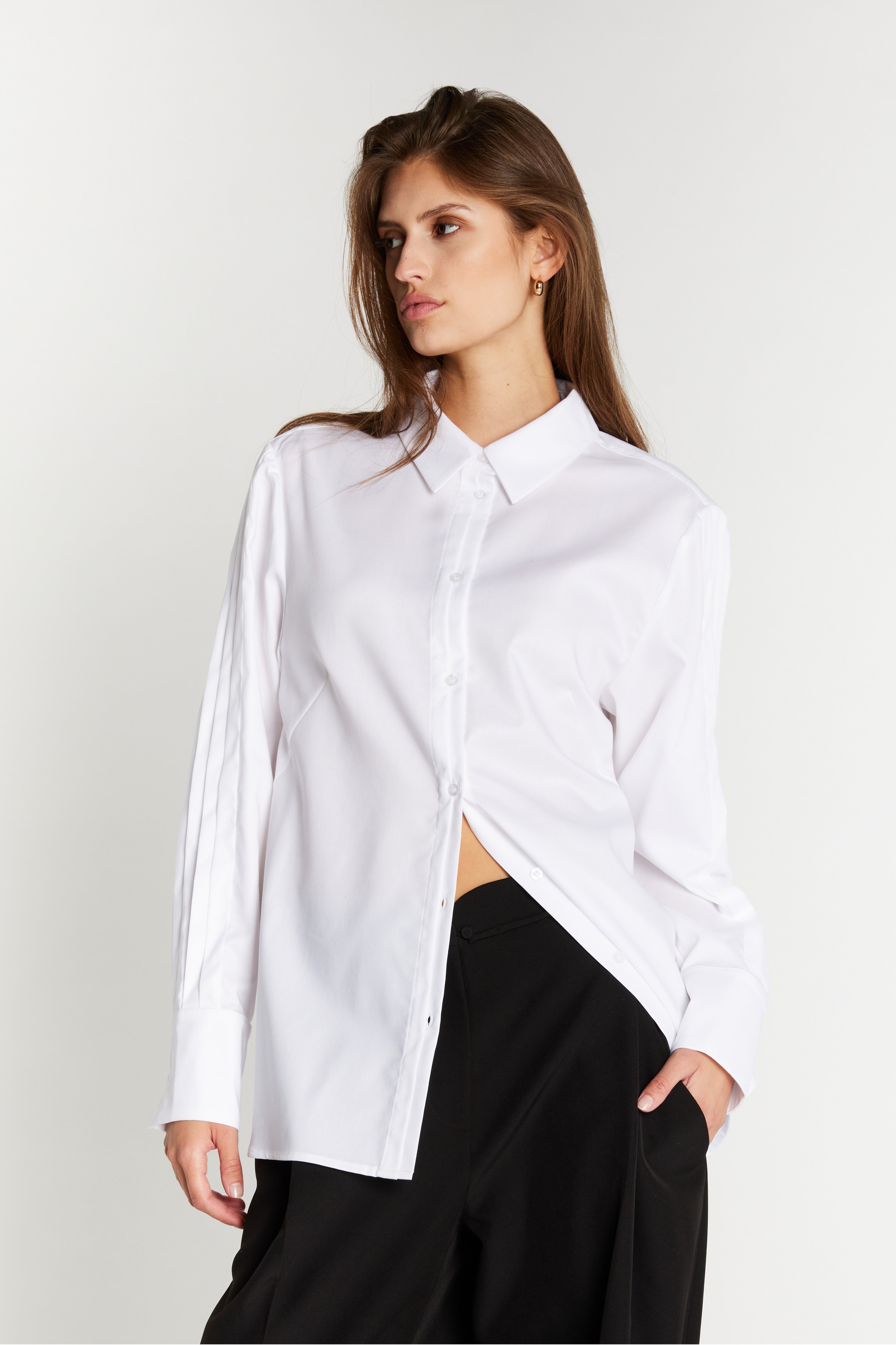 Bruuns Bazaar Shirt CotoniBBGela, väriltään White