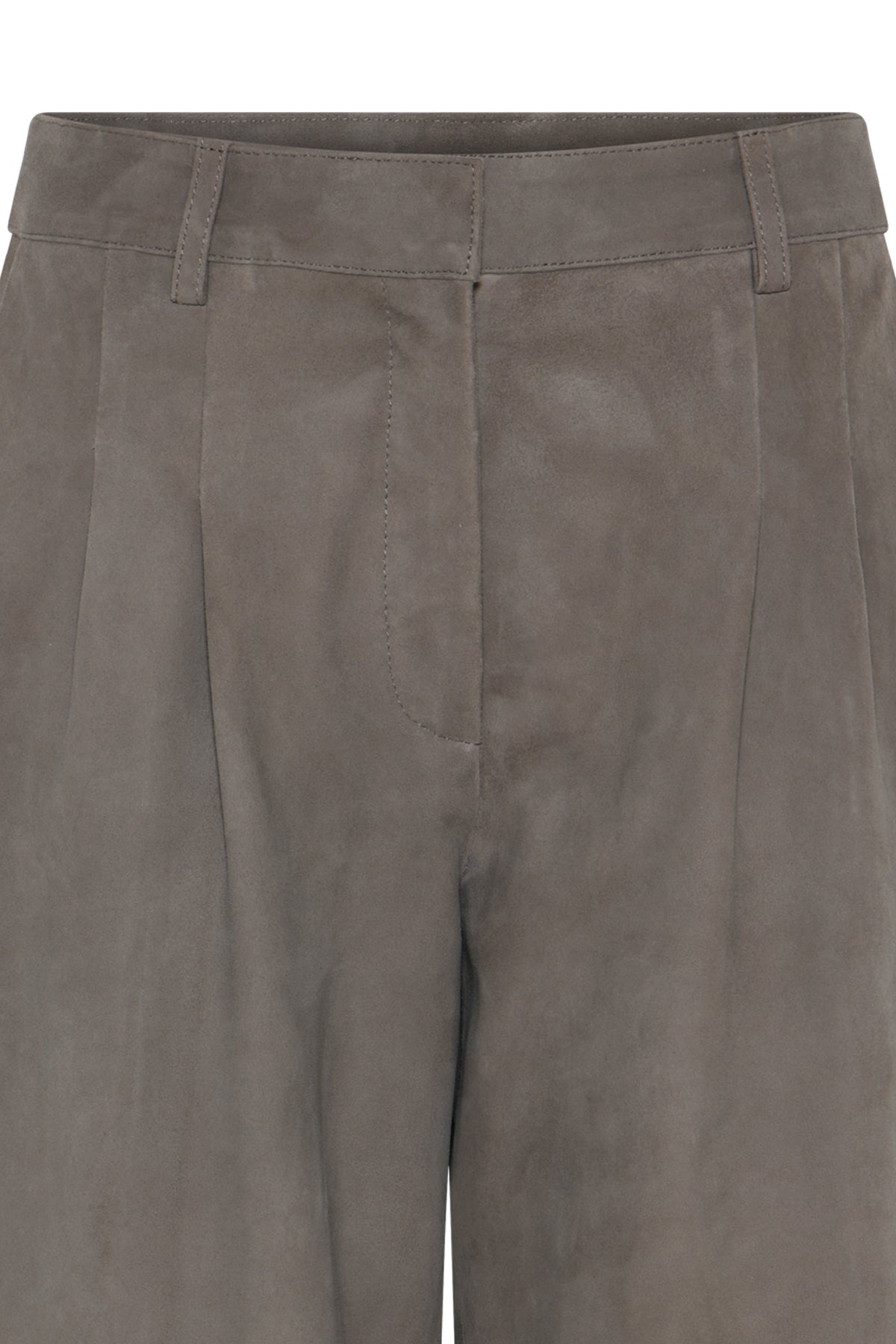 Bruuns Bazaar Suede Pants SuedaBBBarel, väriltään Taupe grey