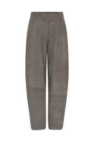 Bruuns Bazaar Suede Pants SuedaBBBarel, väriltään Taupe grey