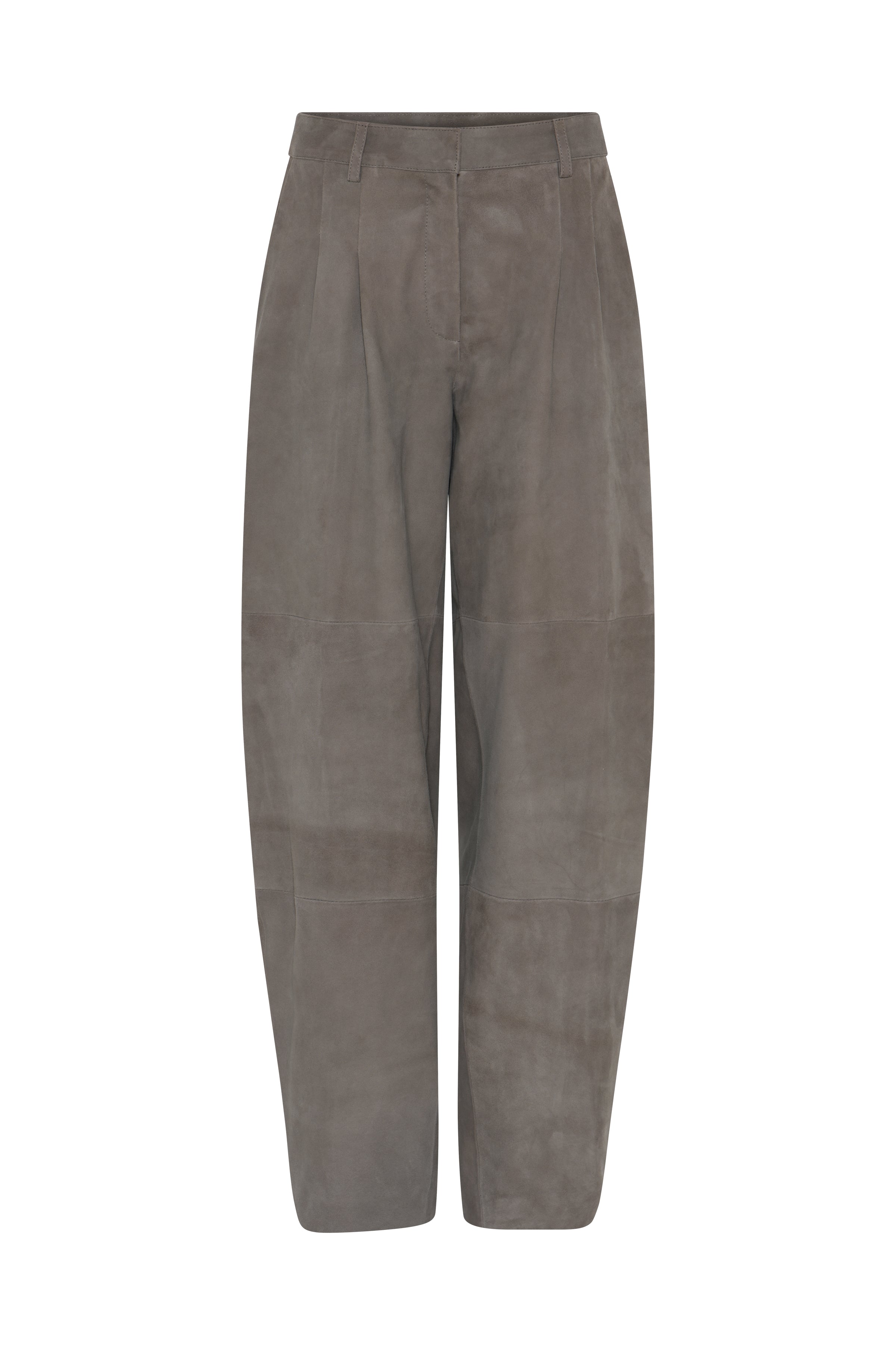 Bruuns Bazaar Suede Pants SuedaBBBarel, väriltään Taupe grey