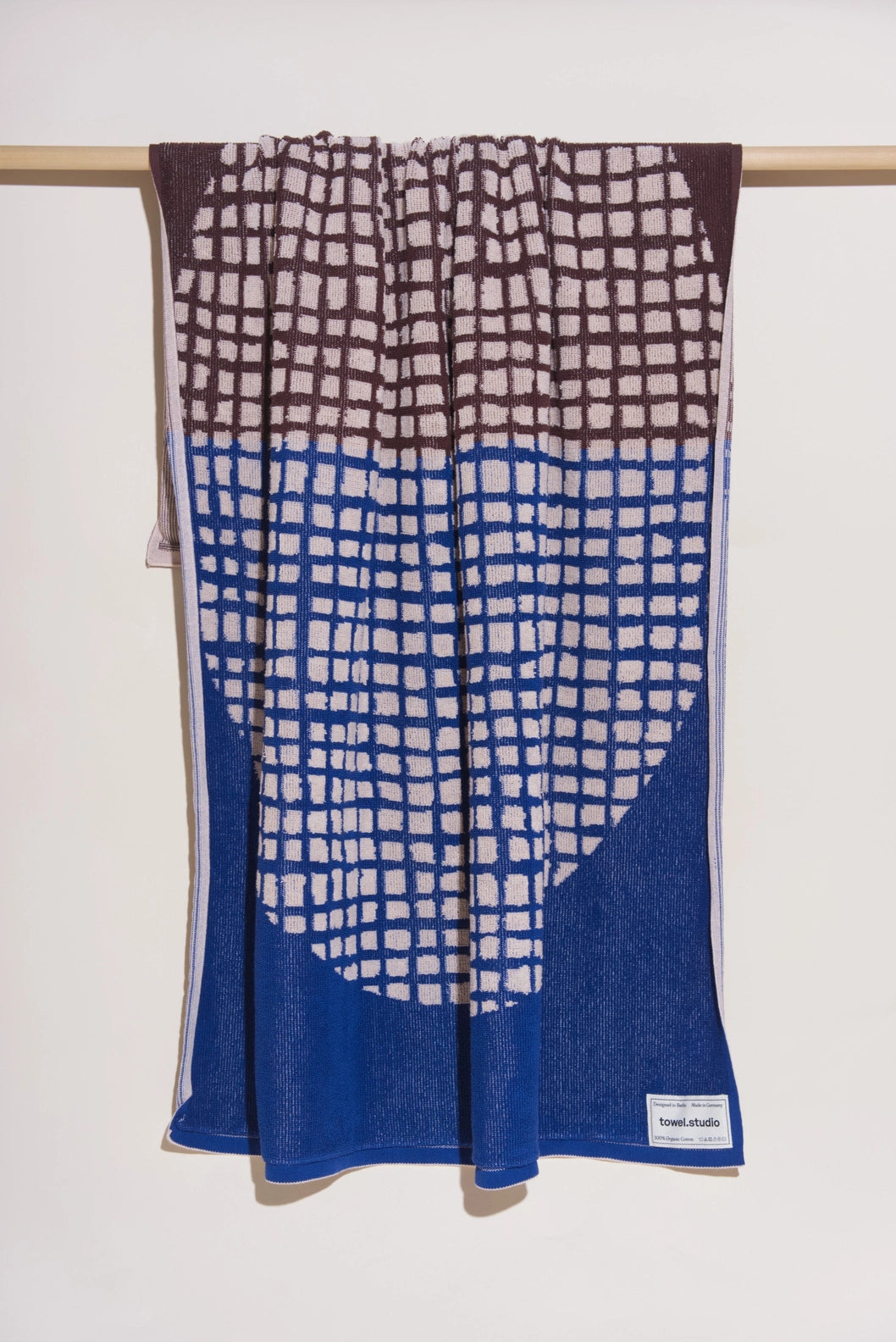 Bold Grid Blanket Towel | Blue Moon towel.studio