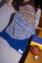 Bold Grid Blanket Towel | Blue Moon towel.studio