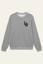 Brady LD Patch Pinstripe Sweatshirt Les Deux