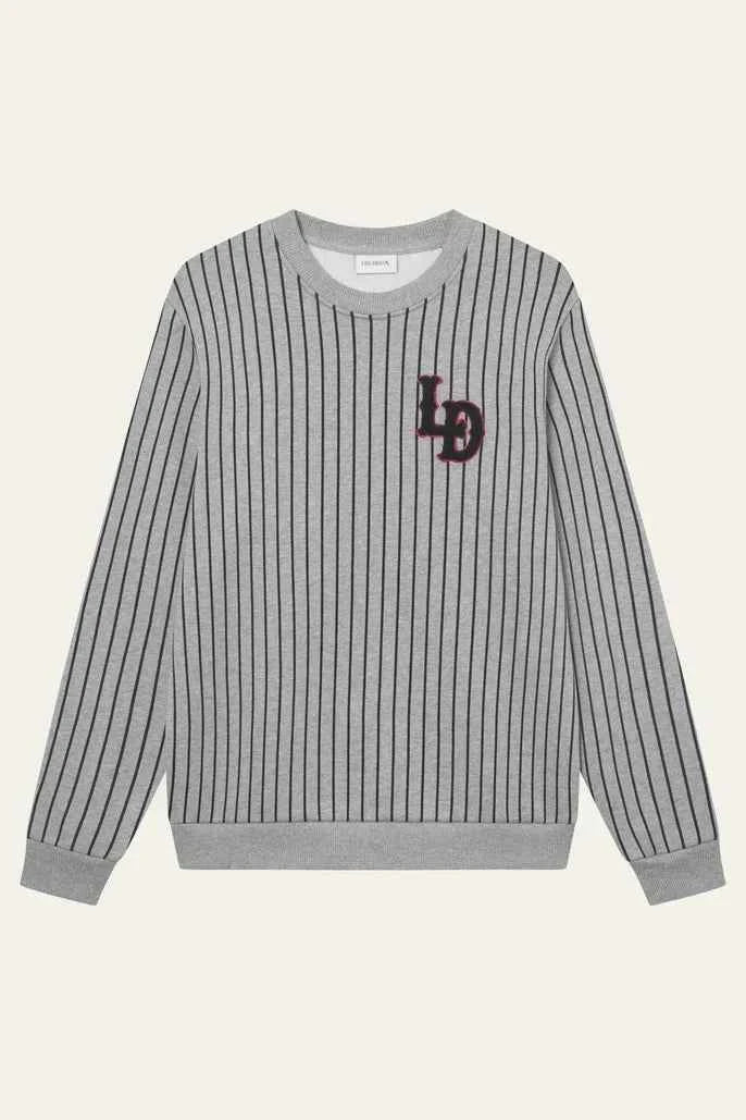 Brady LD Patch Pinstripe Sweatshirt Les Deux