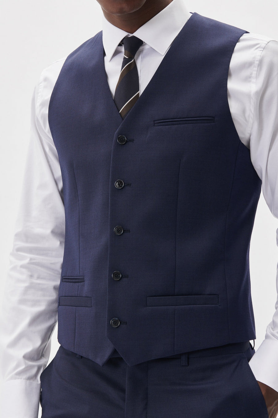 Breck Waistcoat - Navy Matinique