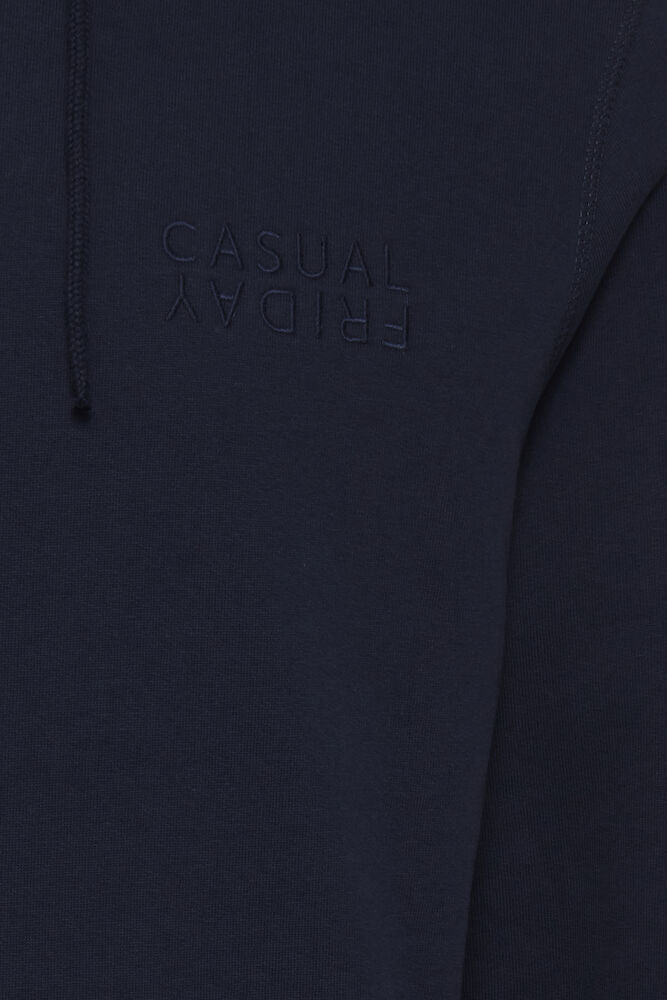 Casual Friday CFSEBASTIAN puuvillahuppari miehille, väri Navy Blue - RAGS Oulu