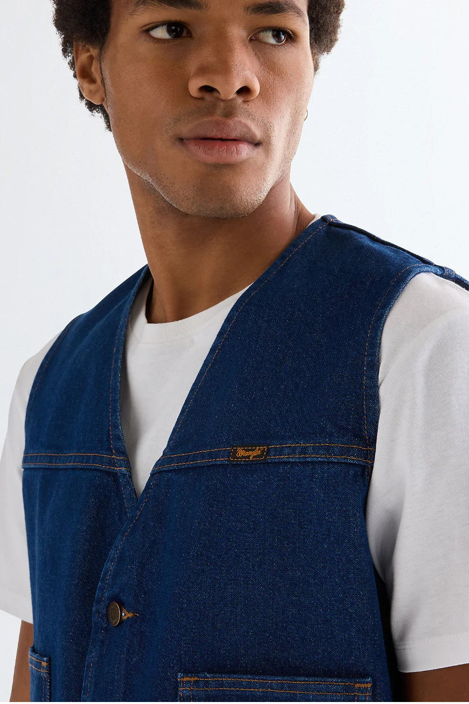 COWBOY CUT VEST PREWASHED INDIGO Wrangler