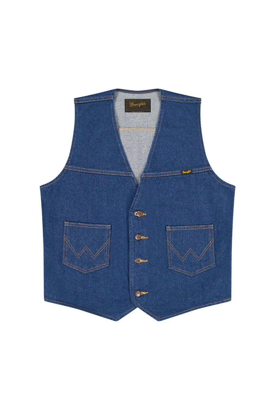 COWBOY CUT VEST PREWASHED INDIGO Wrangler