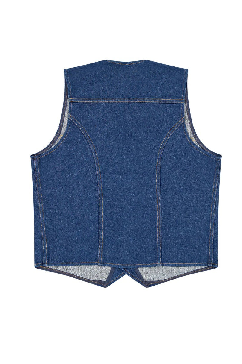 COWBOY CUT VEST PREWASHED INDIGO Wrangler