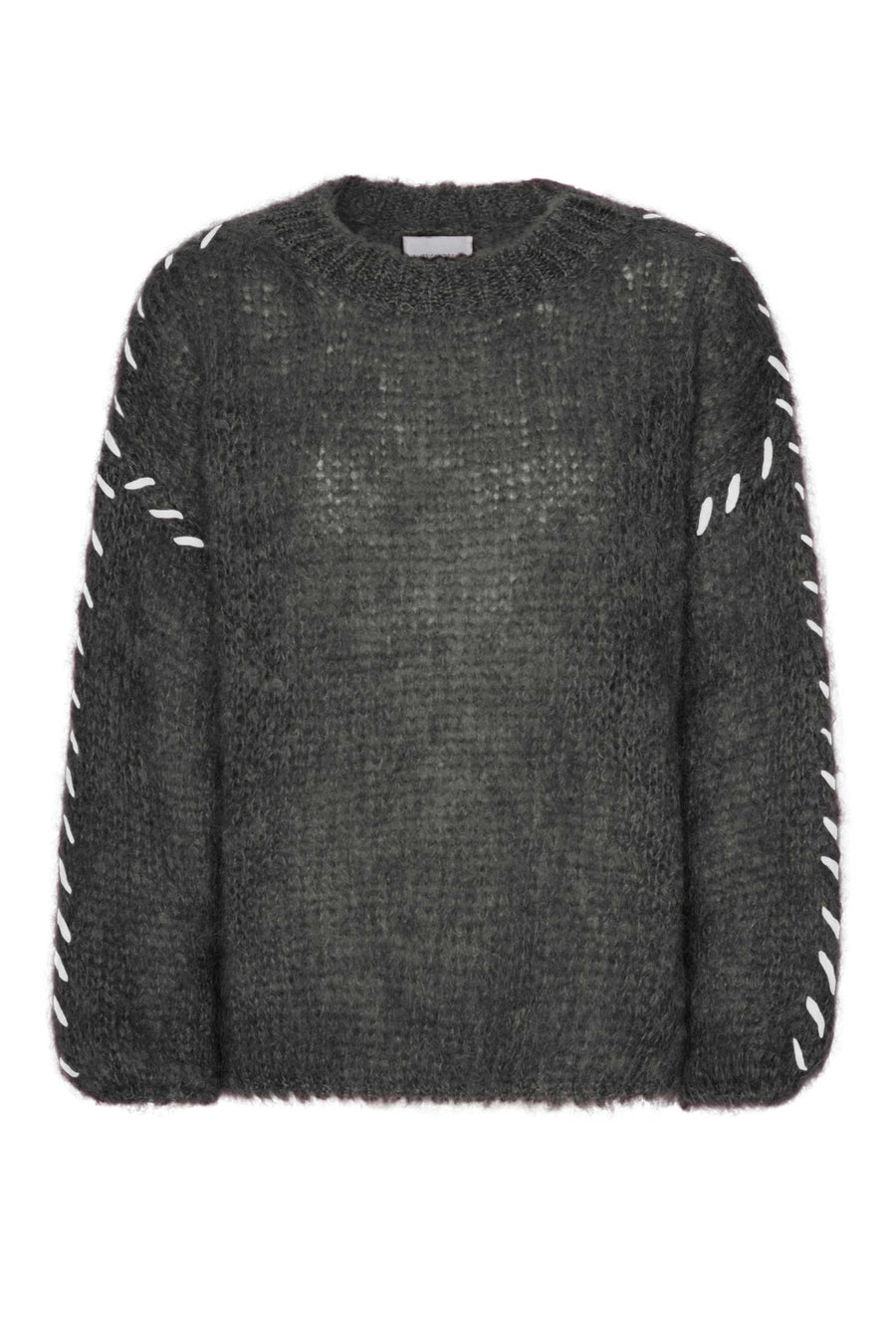 Catia Mohair Stitch Pullover Antracite Grey Americandreams
