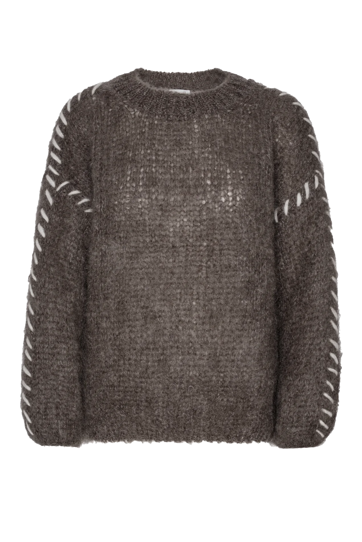 Catia Mohair Stitch Pullover Dark Taupe Americandreams