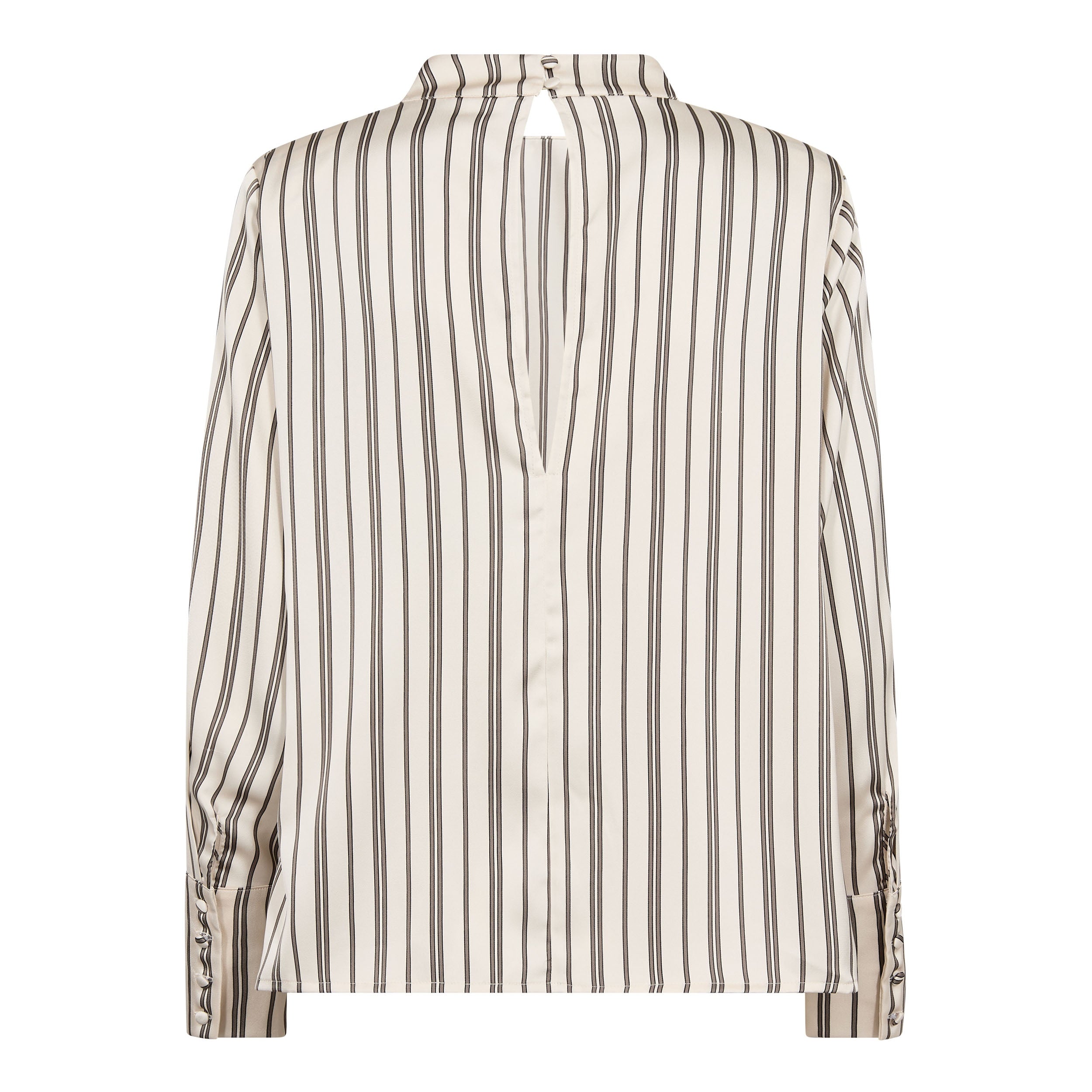 HellyCC Button Stripe Blouse - Off-White
