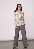 HellyCC Button Stripe Blouse - Off-White