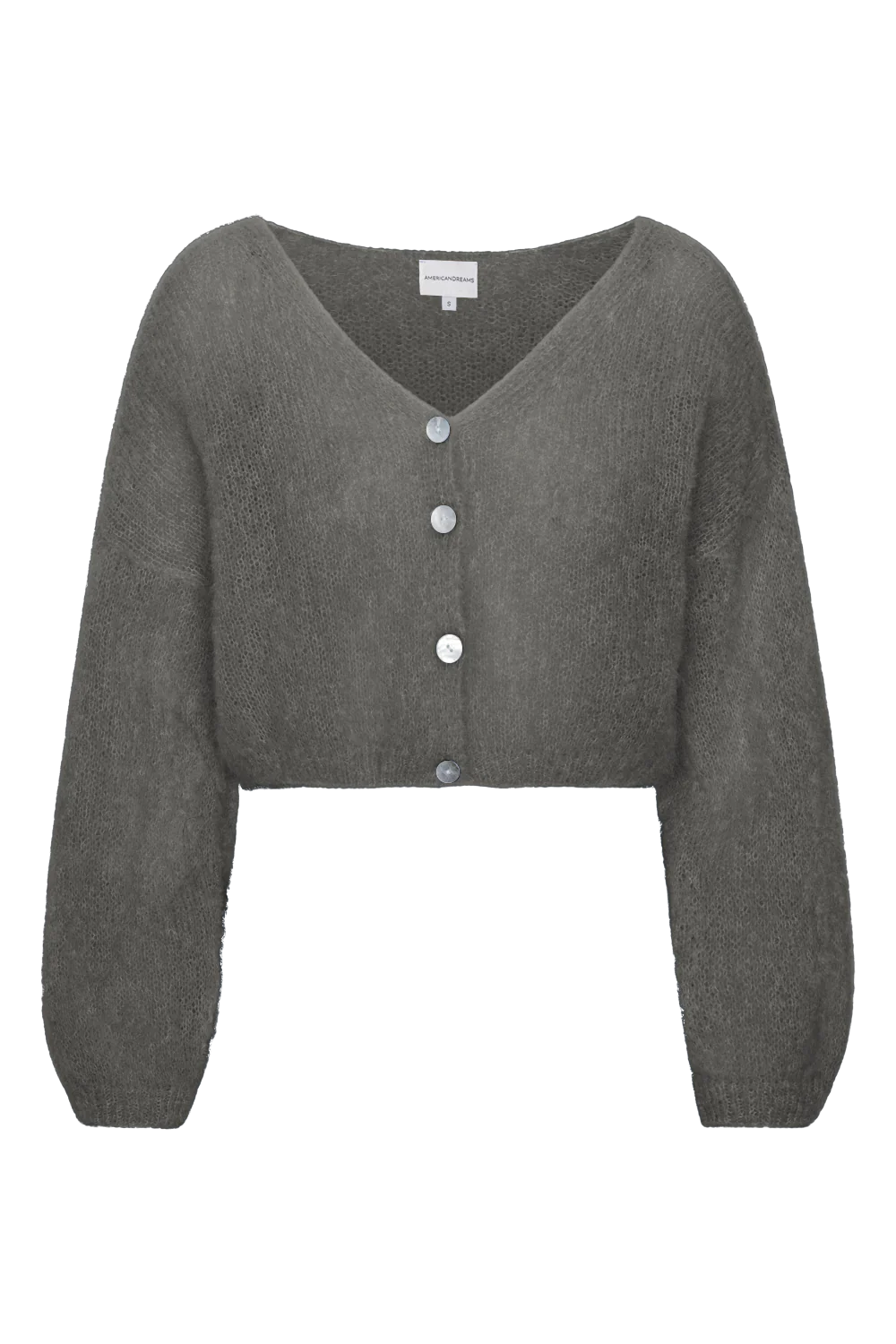 Cornelia Cropped Cardigan Antracite Grey Americandreams