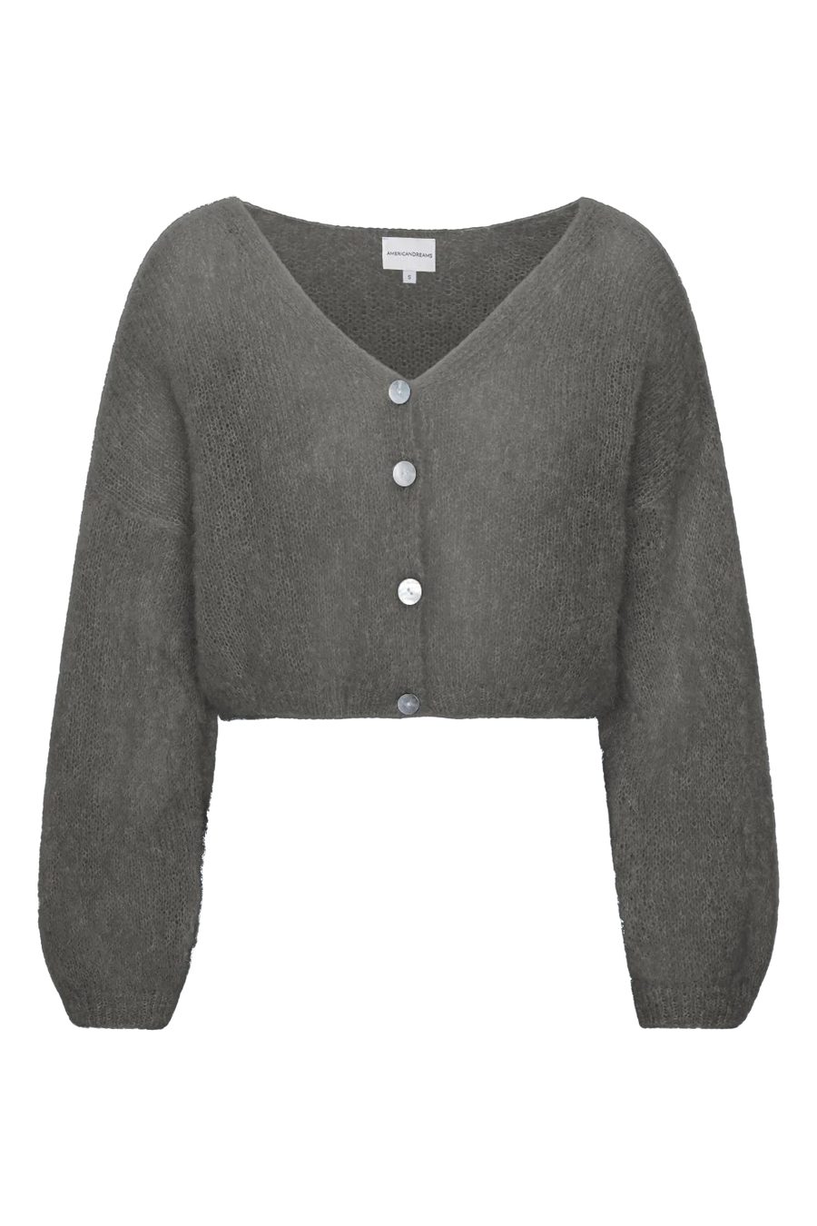 Cornelia Cropped Cardigan Antracite Grey Americandreams