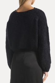 Cornelia Cropped Cardigan Black Americandreams