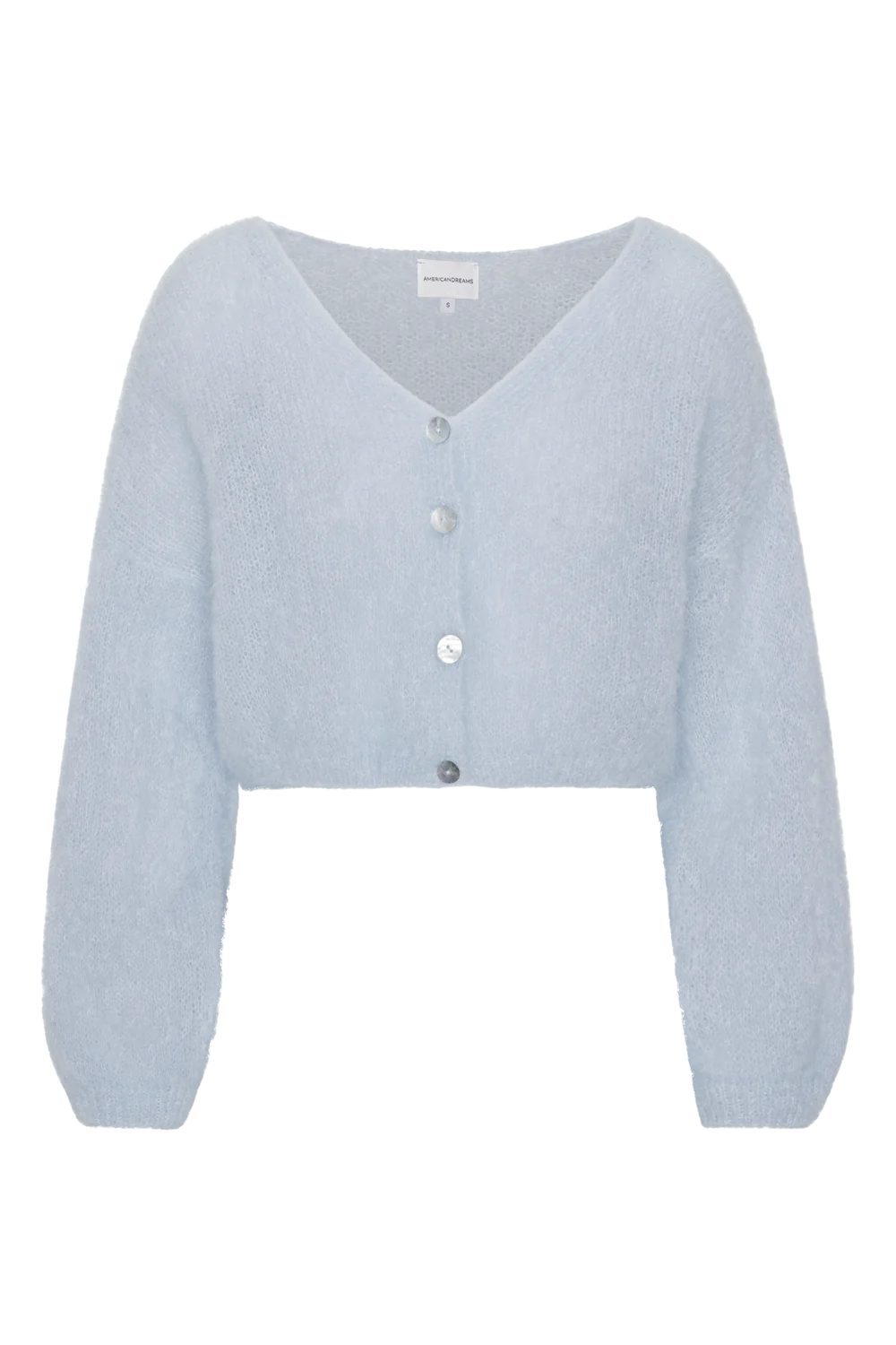 Cornelia Cropped Cardigan Light Blue Americandreams