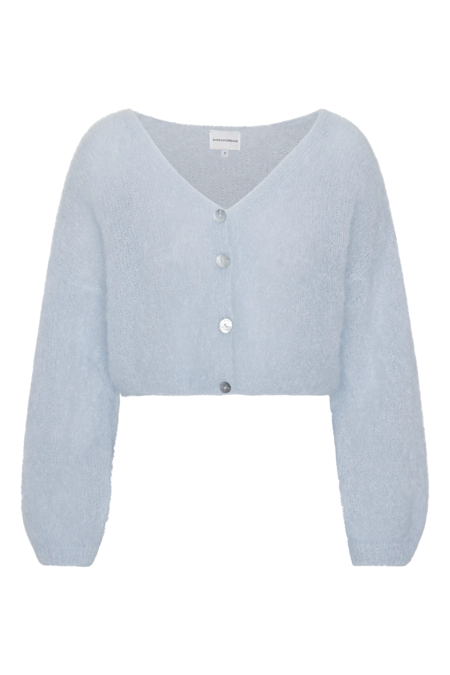 Cornelia Cropped Cardigan Light Blue Americandreams