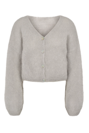 Cornelia Cropped Cardigan Light Grey Americandreams