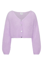 Cornelia Cropped Cardigan Light Purple Americandreams