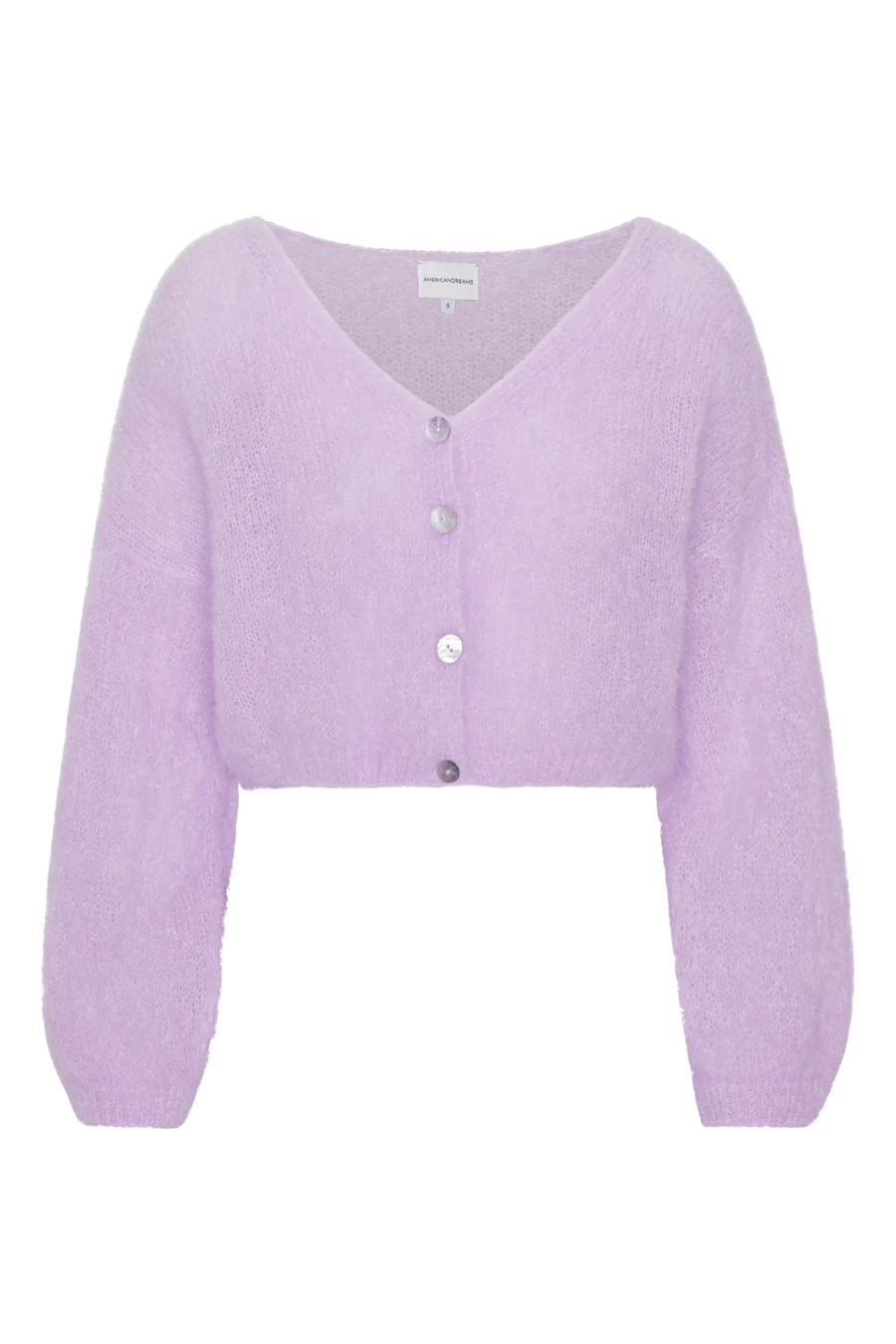 Cornelia Cropped Cardigan Light Purple Americandreams