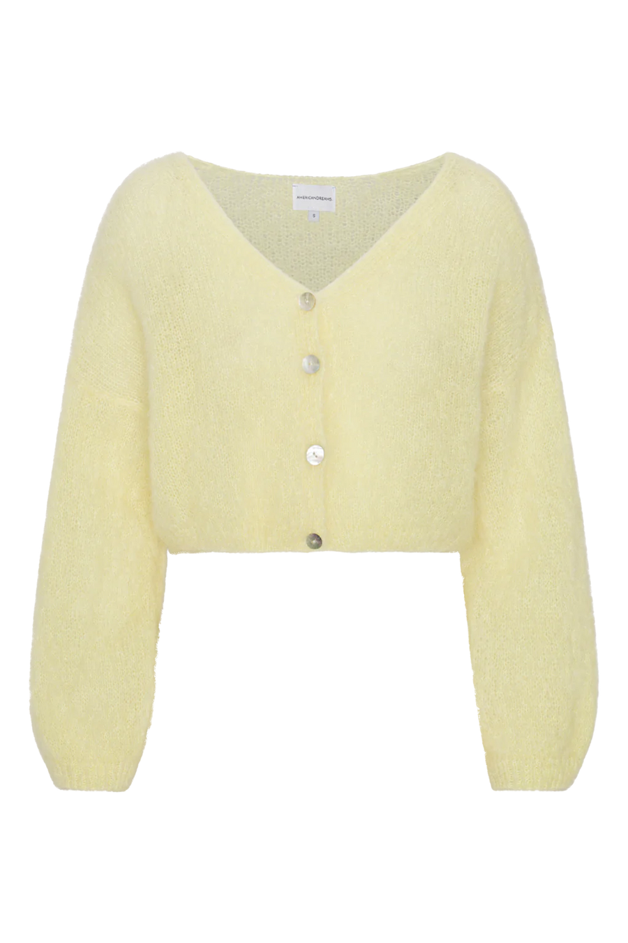 Cornelia Cropped Cardigan Light Yellow Americandreams