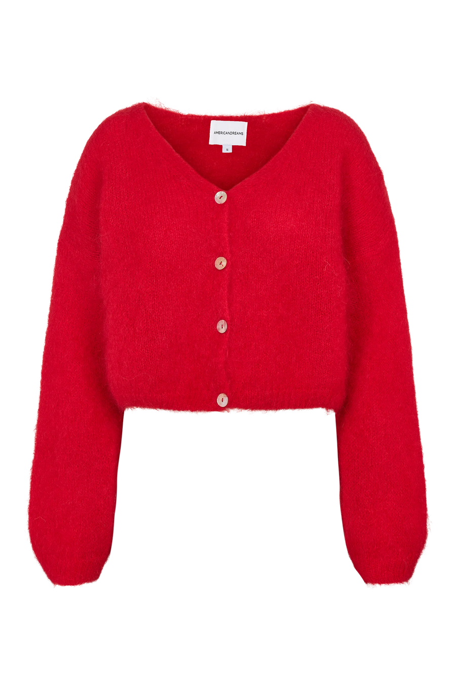 Cornelia Cropped Cardigan Lipstick Red Americandreams