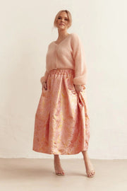 Cornelia Cropped Cardigan Peach Americandreams