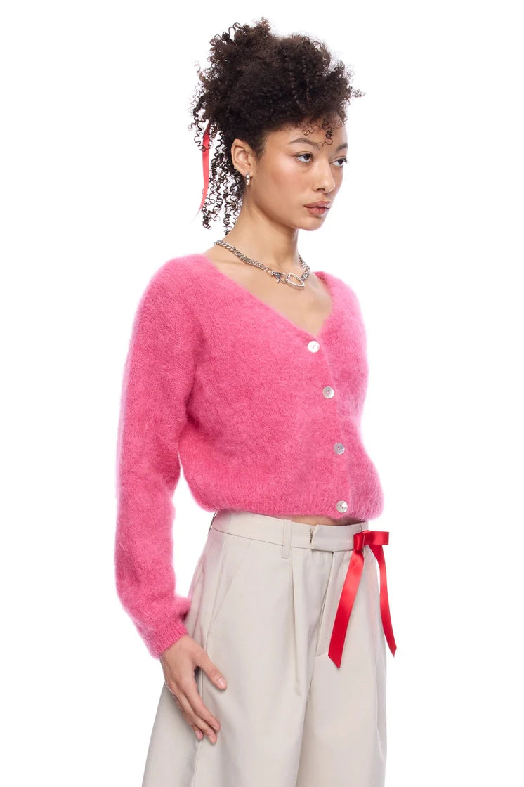 Cornelia Cropped Cardigan Pink Americandreams