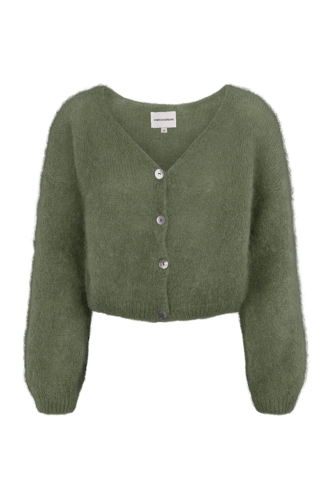 Cornelia Cropped Cardigan Seaweed Green Americandreams
