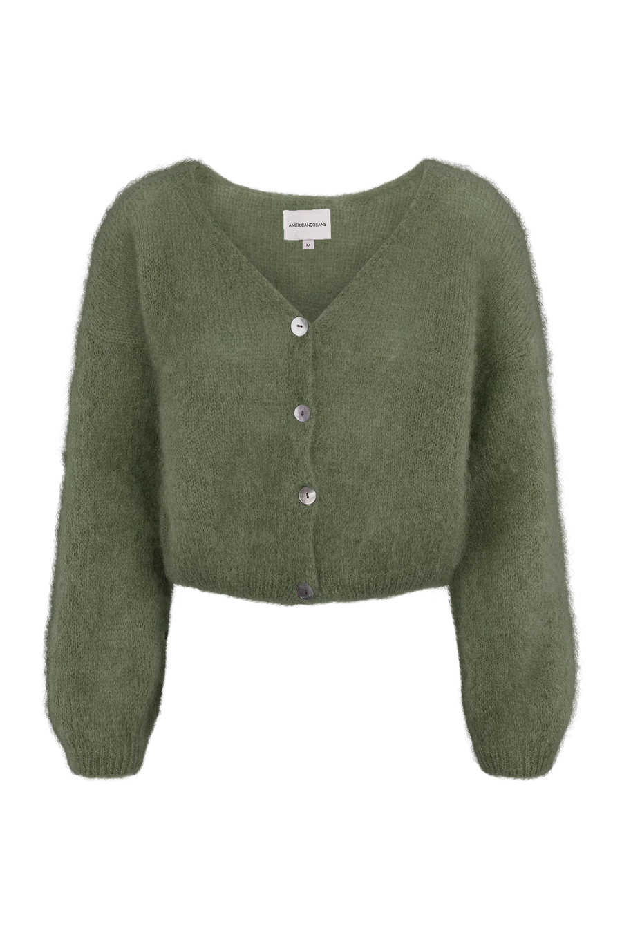 Cornelia Cropped Cardigan Seaweed Green Americandreams