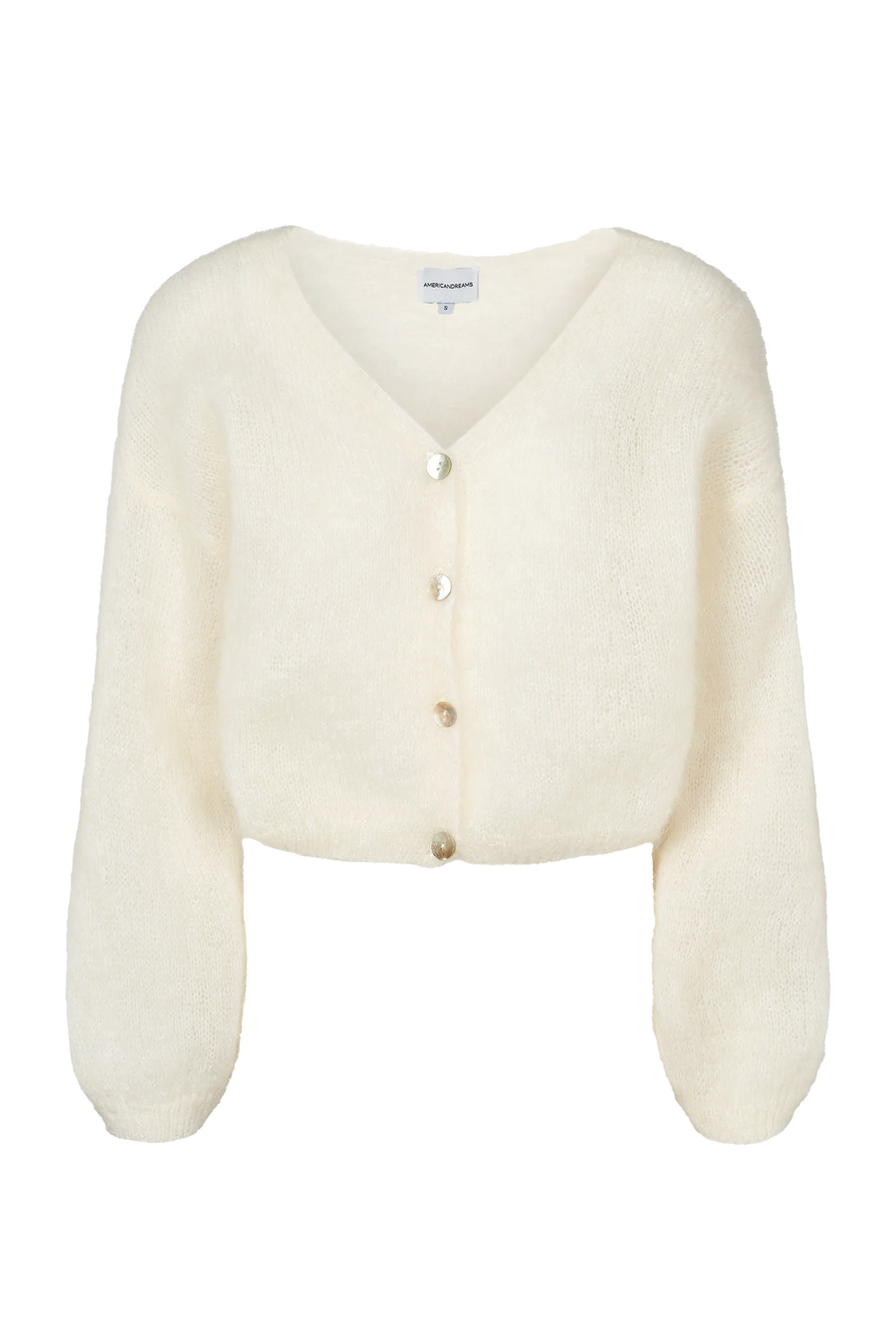 Cornelia Cropped Cardigan White Americandreams