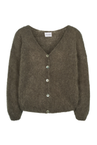 Cornelia LS Cardigan Dark Taupe Americandreams